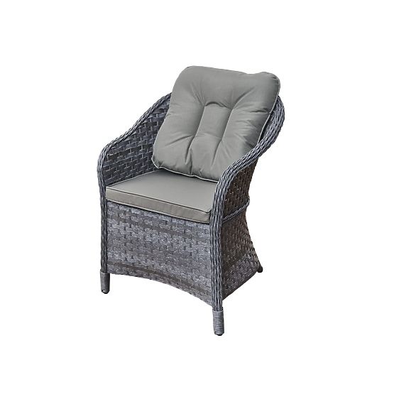 Fauteuil de terrasse en résine tressée MODERNO gris