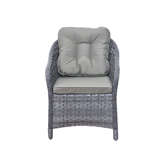 Fauteuil de terrasse en résine tressée MODERNO gris