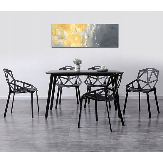 Fauteuil en dentelle moderne VECTOR noir