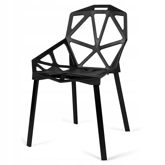 Fauteuil en dentelle moderne VECTOR noir
