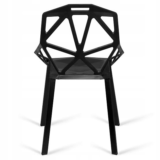 Fauteuil en dentelle moderne VECTOR noir