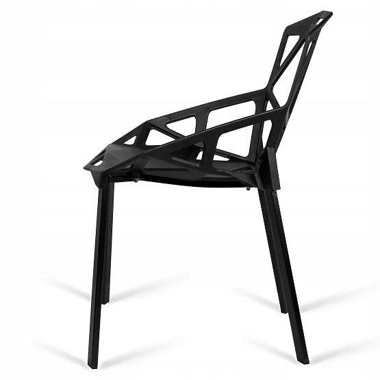 Fauteuil en dentelle moderne VECTOR noir