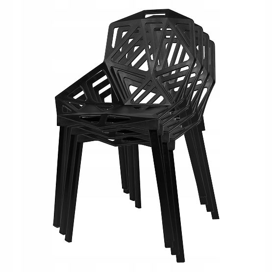 Fauteuil en dentelle moderne VECTOR noir