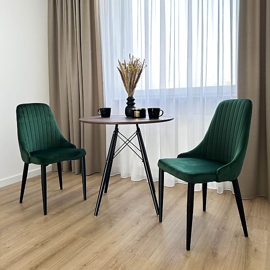 Fauteuil en velours LORIENT VELVET vert foncé