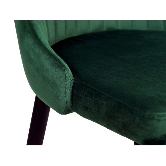 Fauteuil en velours LORIENT VELVET vert foncé