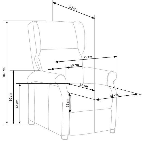 Fauteuil relax AGUSTIN 2 moutarde