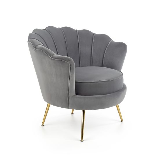Fauteuil relax AMORINITO gris / doré