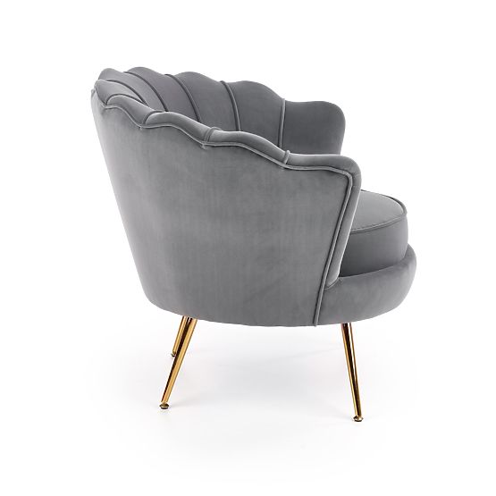Fauteuil relax AMORINITO gris / doré