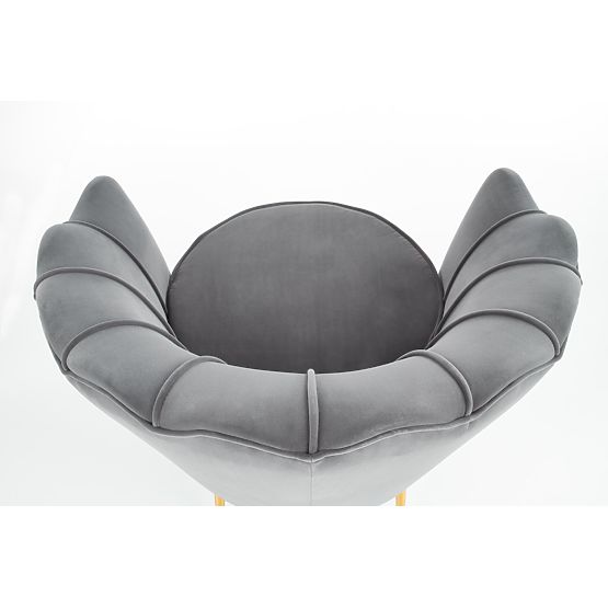 Fauteuil relax AMORINITO gris / doré