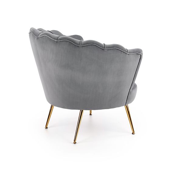 Fauteuil relax AMORINITO gris / doré