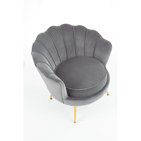 Fauteuil relax AMORINITO gris / doré