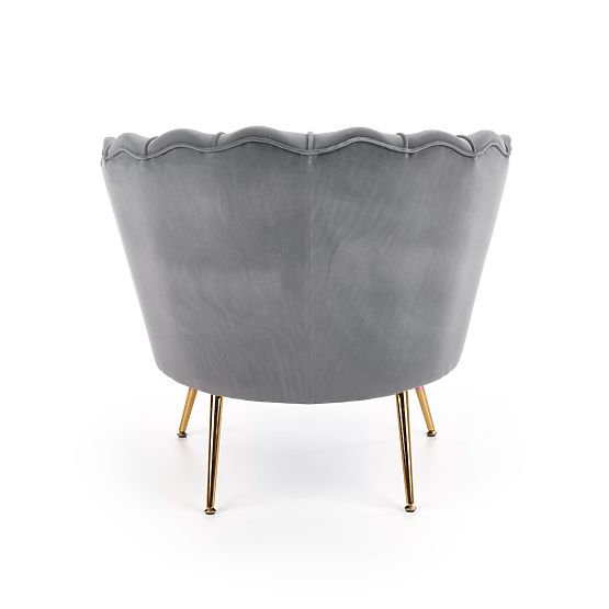 Fauteuil relax AMORINITO gris / doré