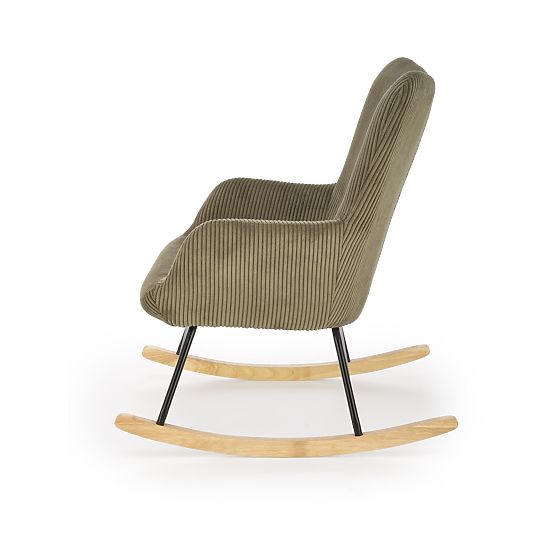 Fauteuil relax BELMIRO avec fonction de balancement, olive (1p=1pc)