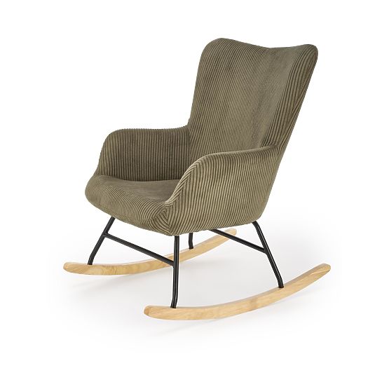 Fauteuil relax BELMIRO avec fonction de balancement, olive (1p=1pc)