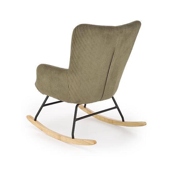 Fauteuil relax BELMIRO avec fonction de balancement, olive (1p=1pc)