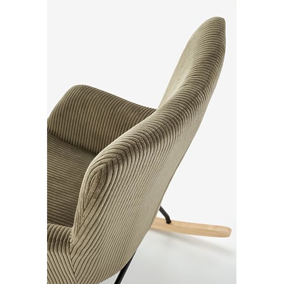 Fauteuil relax BELMIRO avec fonction de balancement, olive (1p=1pc)