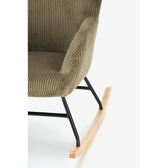 Fauteuil relax BELMIRO avec fonction de balancement, olive (1p=1pc)