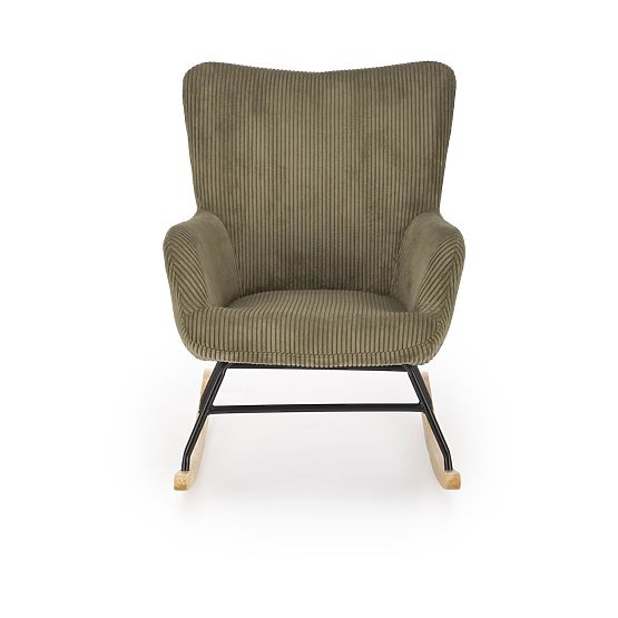 Fauteuil relax BELMIRO avec fonction de balancement, olive (1p=1pc)