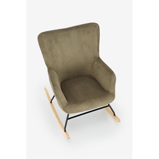 Fauteuil relax BELMIRO avec fonction de balancement, olive (1p=1pc)