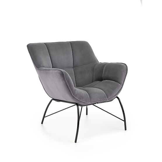 Fauteuil relax BELTON gris (1p=1pc)