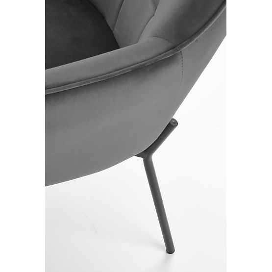 Fauteuil relax CASTEL noir / gris clair