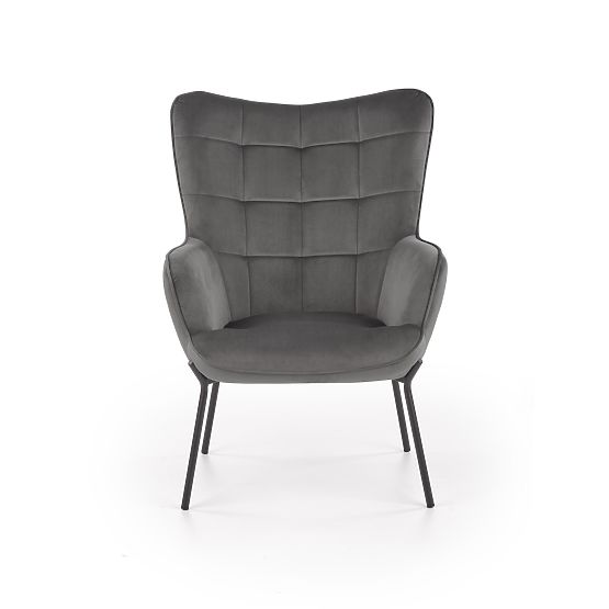 Fauteuil relax CASTEL noir / gris clair