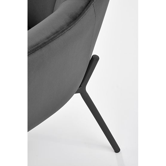 Fauteuil relax CASTEL noir / gris clair