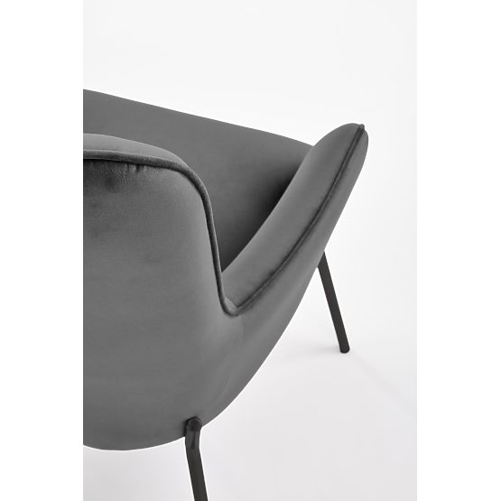 Fauteuil relax CASTEL noir / gris clair