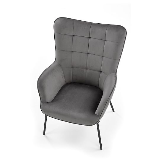 Fauteuil relax CASTEL noir / gris clair