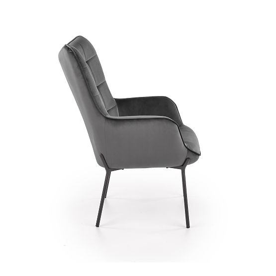 Fauteuil relax CASTEL noir / gris clair