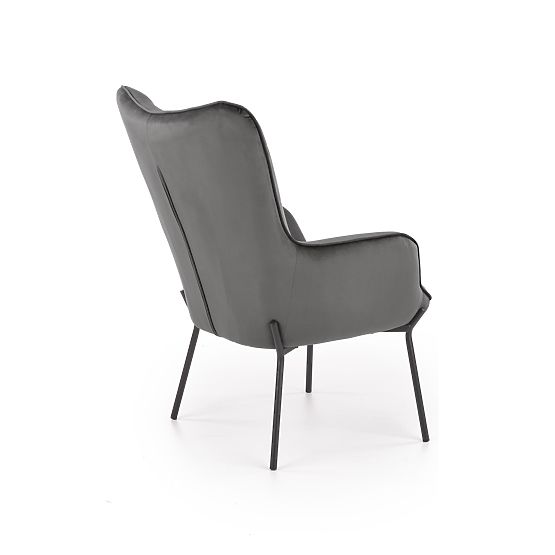 Fauteuil relax CASTEL noir / gris clair