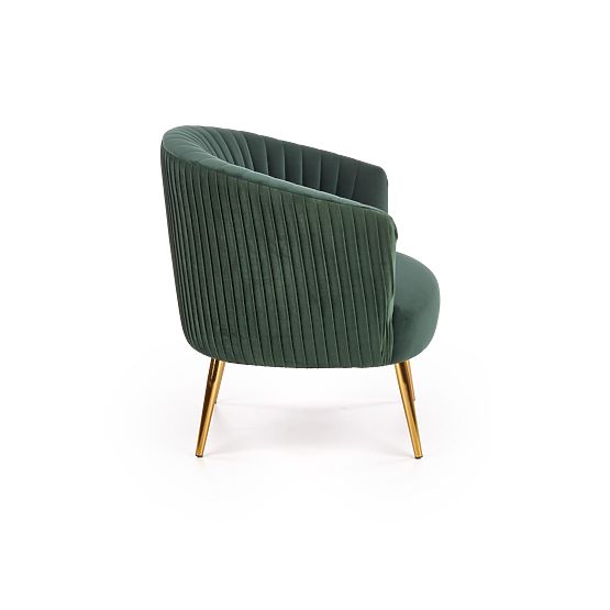 Fauteuil relax CROWN vert foncé / doré