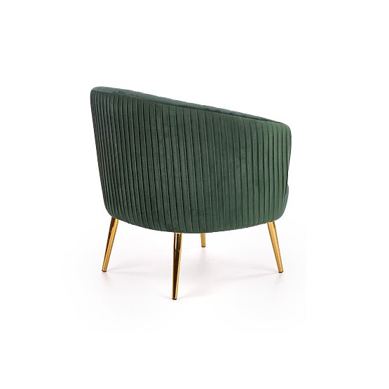 Fauteuil relax CROWN vert foncé / doré