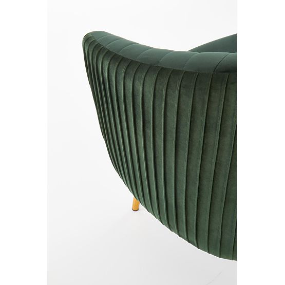 Fauteuil relax CROWN vert foncé / doré