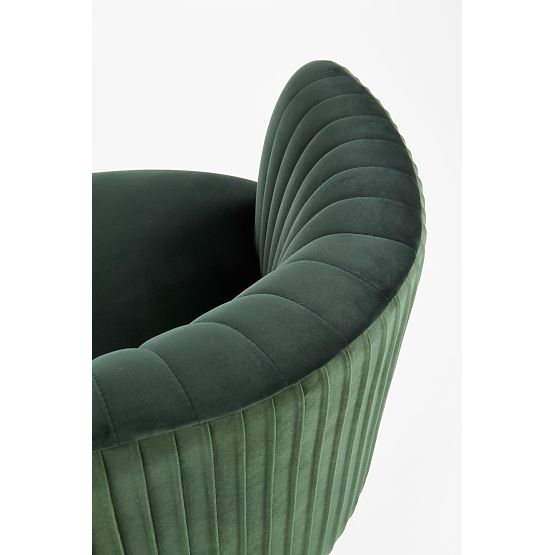 Fauteuil relax CROWN vert foncé / doré