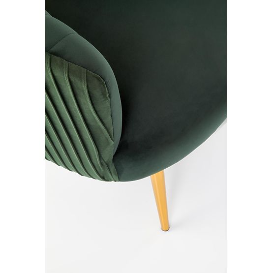 Fauteuil relax CROWN vert foncé / doré