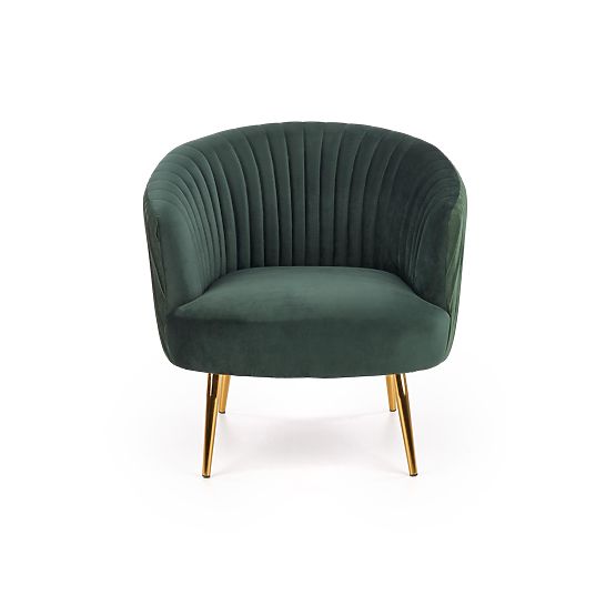 Fauteuil relax CROWN vert foncé / doré