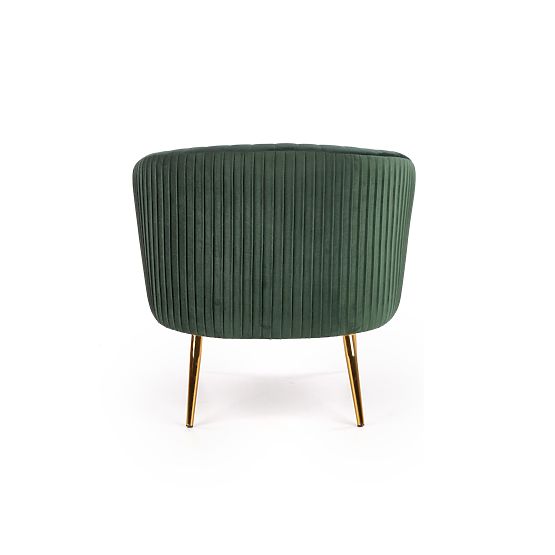 Fauteuil relax CROWN vert foncé / doré