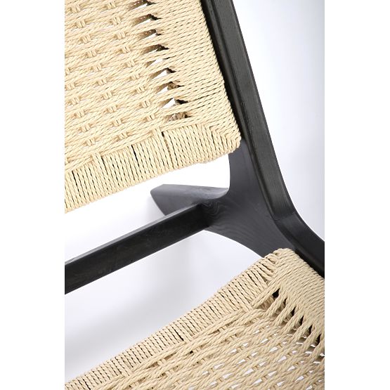 Fauteuil relax FODEN, noir / naturel (1p=1pièce)