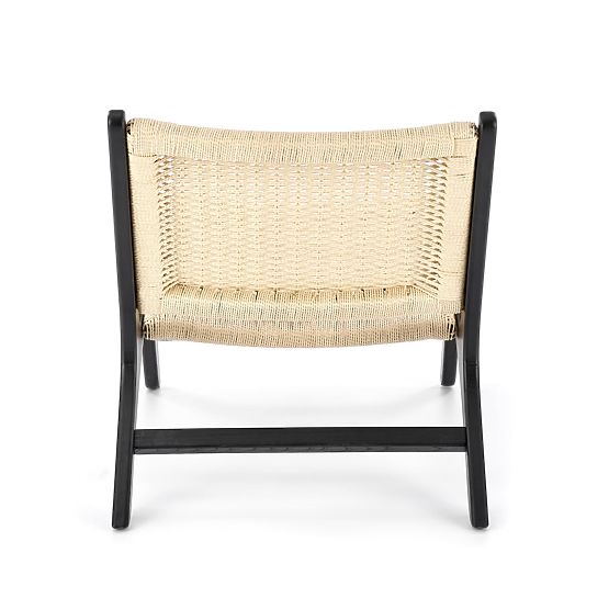 Fauteuil relax FODEN, noir / naturel (1p=1pièce)