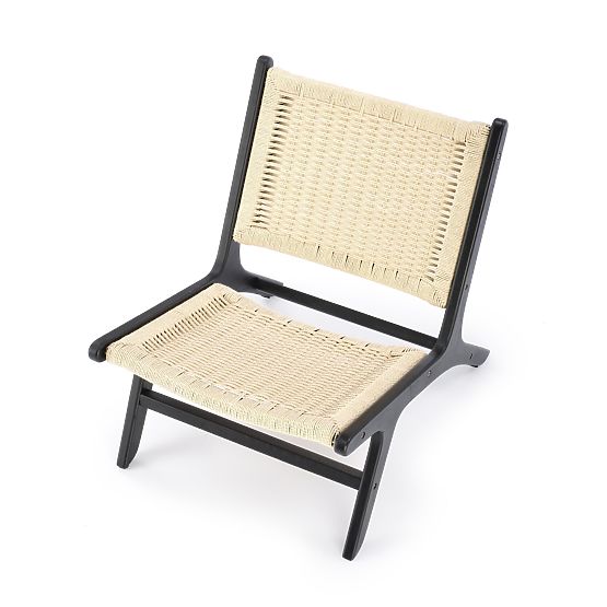 Fauteuil relax FODEN, noir / naturel (1p=1pièce)