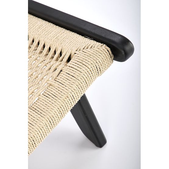 Fauteuil relax FODEN, noir / naturel (1p=1pièce)