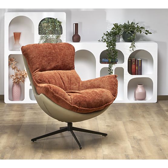 Fauteuil relax LOBSTER couleur cannelle