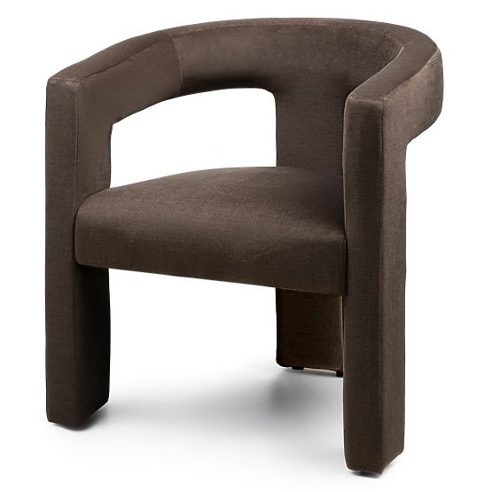 Fauteuil relax Lory chocolat, velours