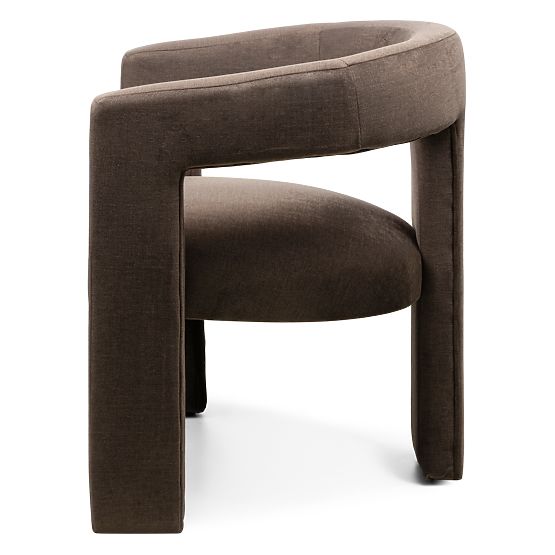 Fauteuil relax Lory chocolat, velours