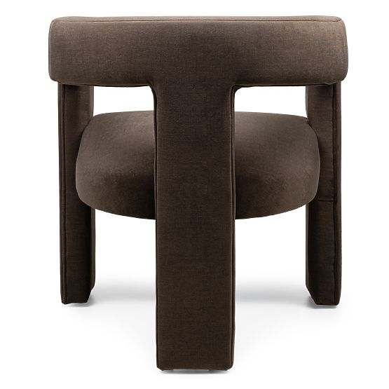 Fauteuil relax Lory chocolat, velours