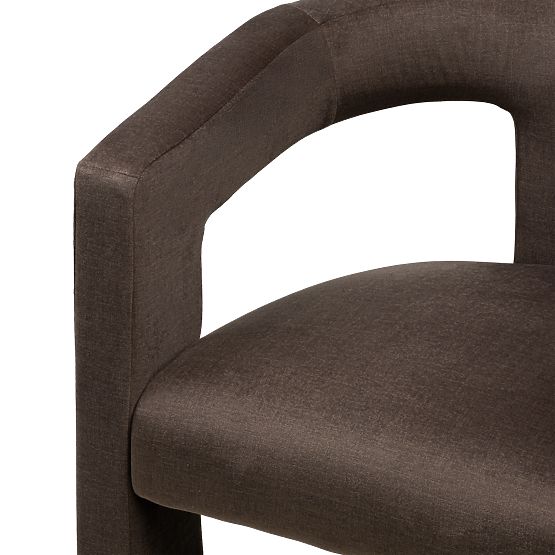 Fauteuil relax Lory chocolat, velours