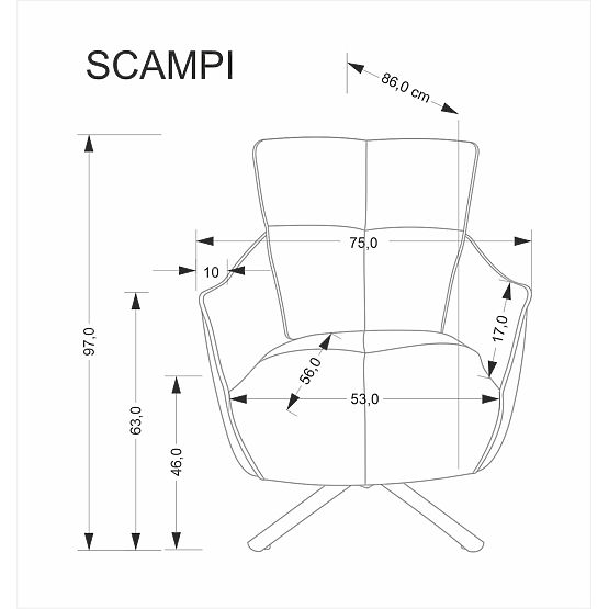 Fauteuil relax SCAMPI, cappuccino (1p=1pièce)