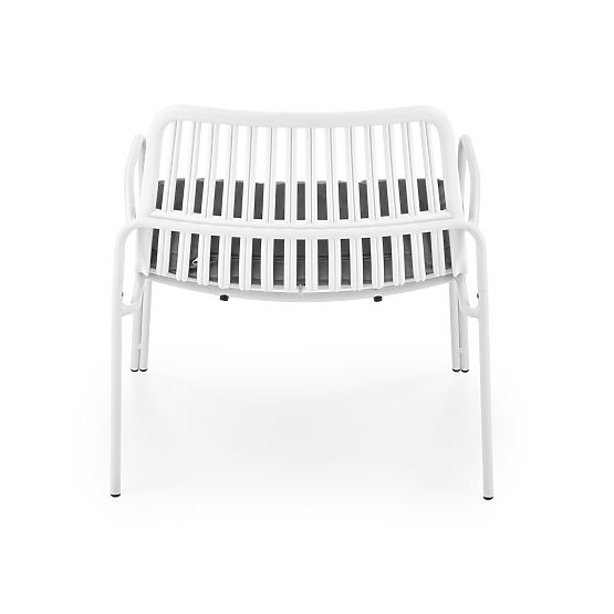 Fauteuil relaxant MELBY, cadre - blanc, revêtement - gris (2p=6pcs)