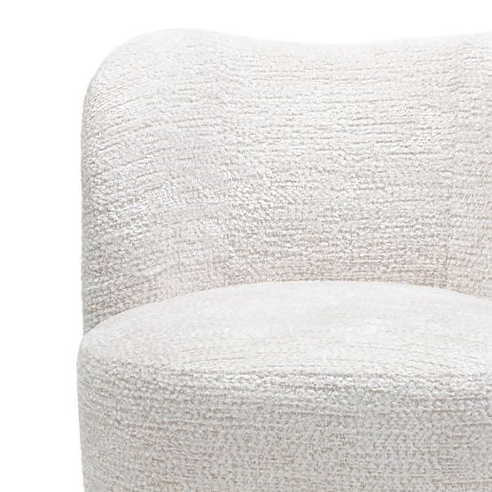 Fauteuil relaxant Monroe beige/naturel, formes arrondies, pieds boules